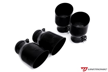 Round Black Tips for MK7/8 Golf R and 8V/8Y S3