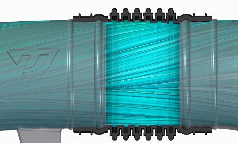 Unitronic Carbon Fiber 2.5 TFSI Intake EPDM coupler flow
