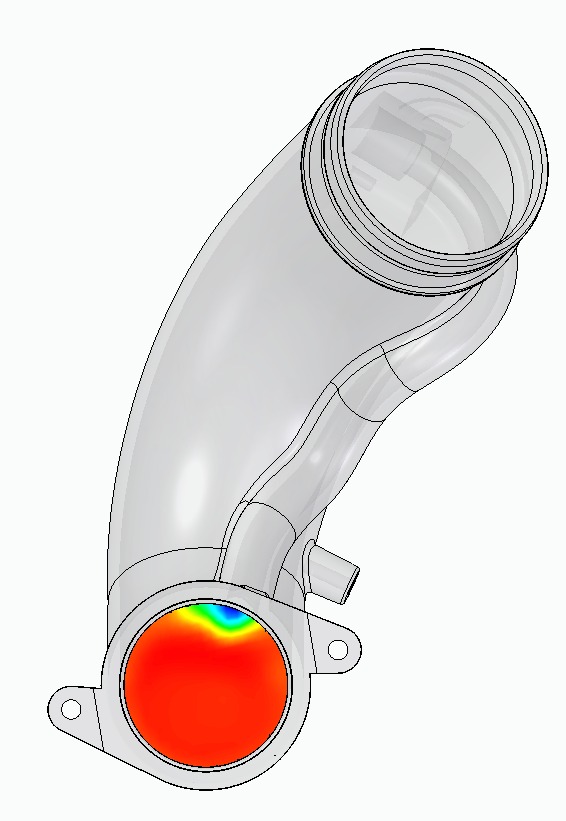 Unitronic Turbo Inlet Elbow Speed at Compressor Inlet