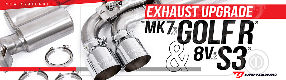 Unitronic Cat-Back Exhaust System for MK7/MK7.5 Golf R and 8V/8V.2 S3 - Available Now