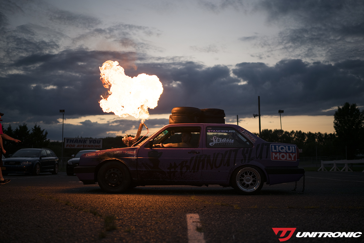 Burnout car at Afterfest by Unitronic